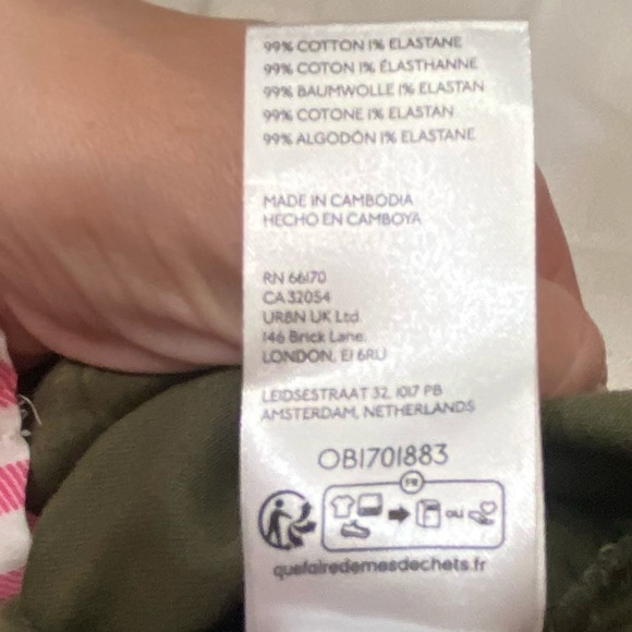 New! Anthropologie Pilcro Army Green Cropped Embroidered Jacket 2515 - Picture 11 of 13